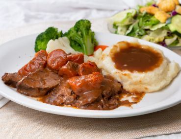January Luncheon pot roast and potatoes