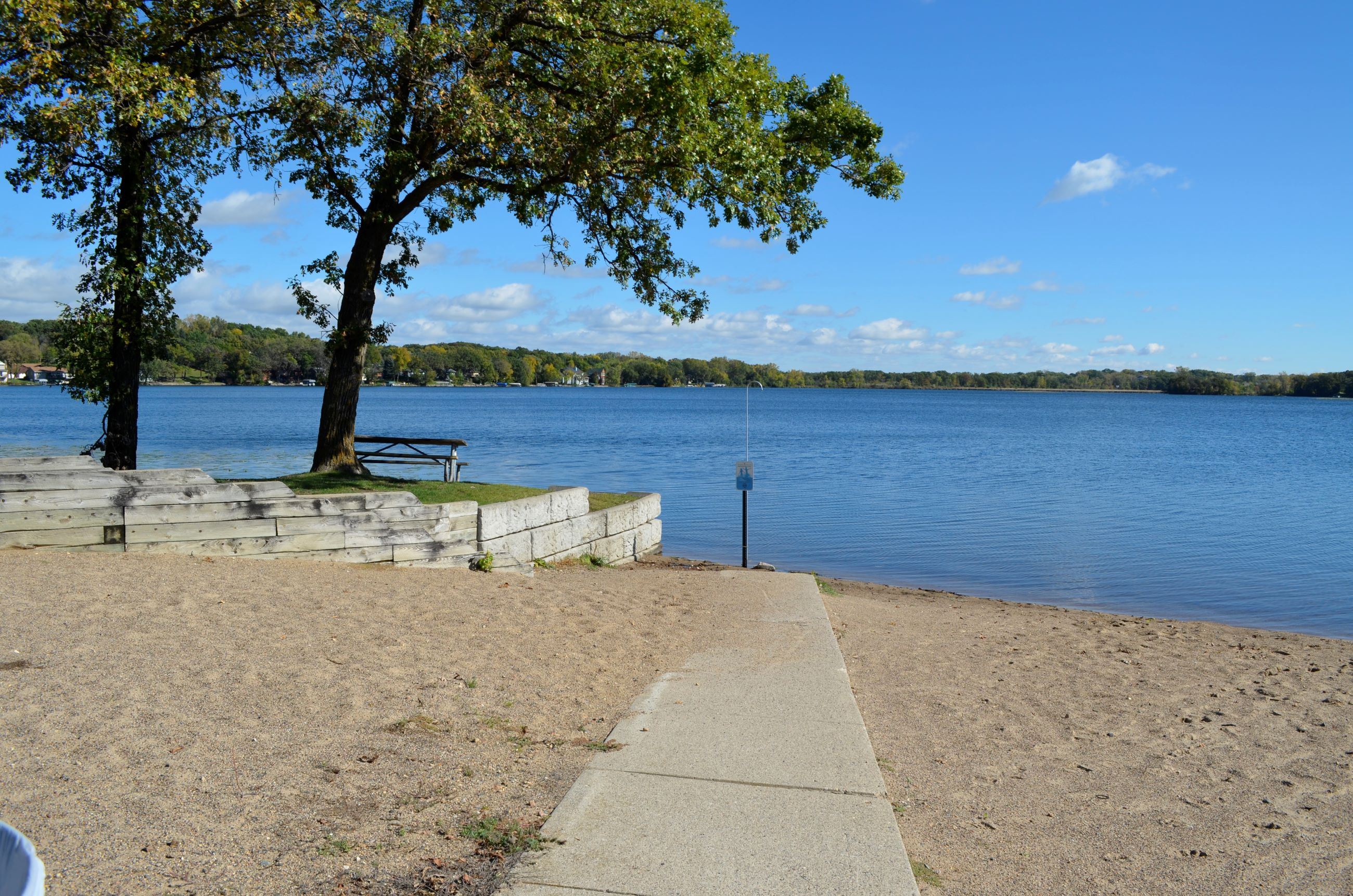 Orchard Lake Beach Walkway and Lake