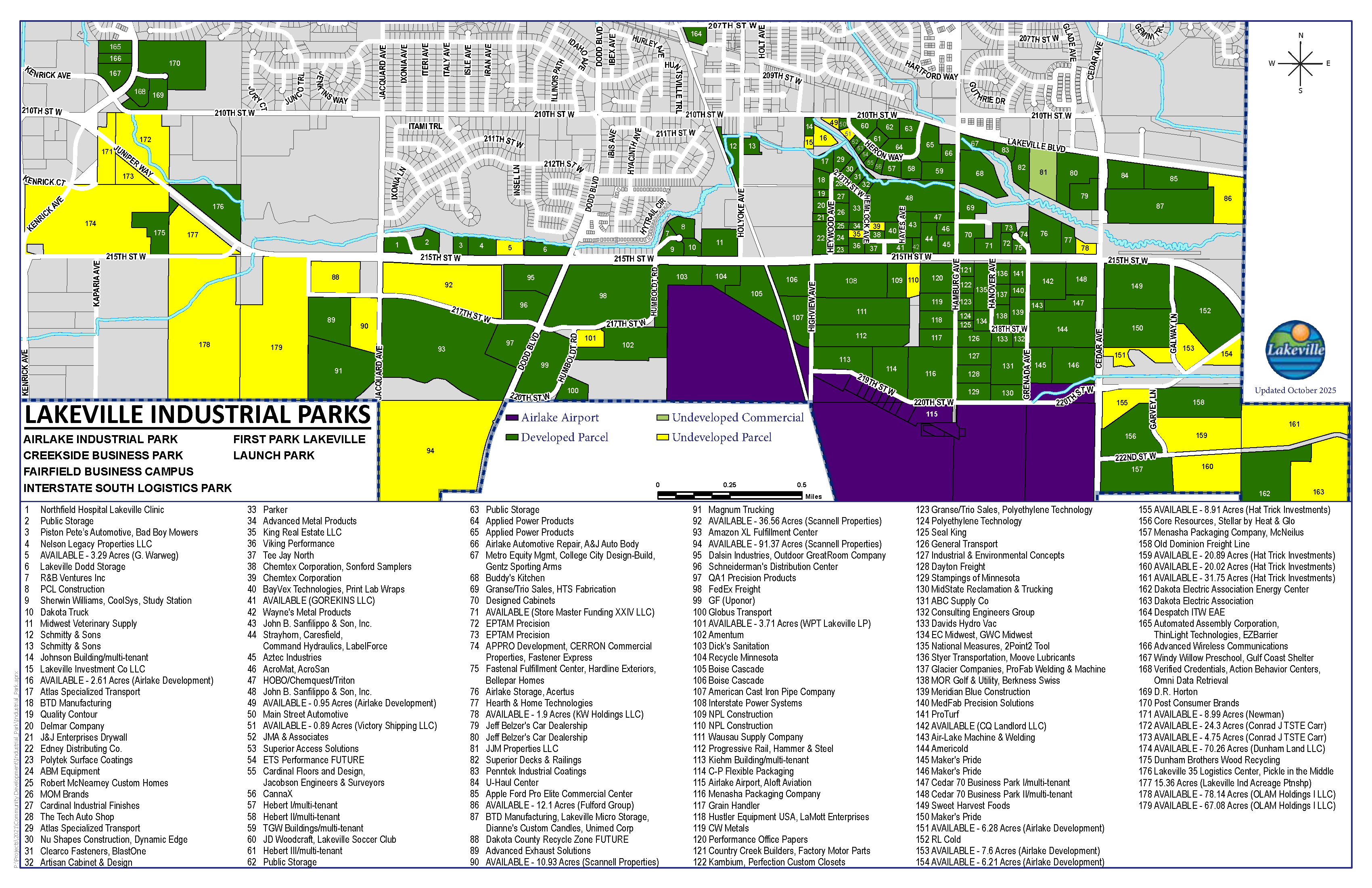 Lakeville industrial parks map Opens in new window